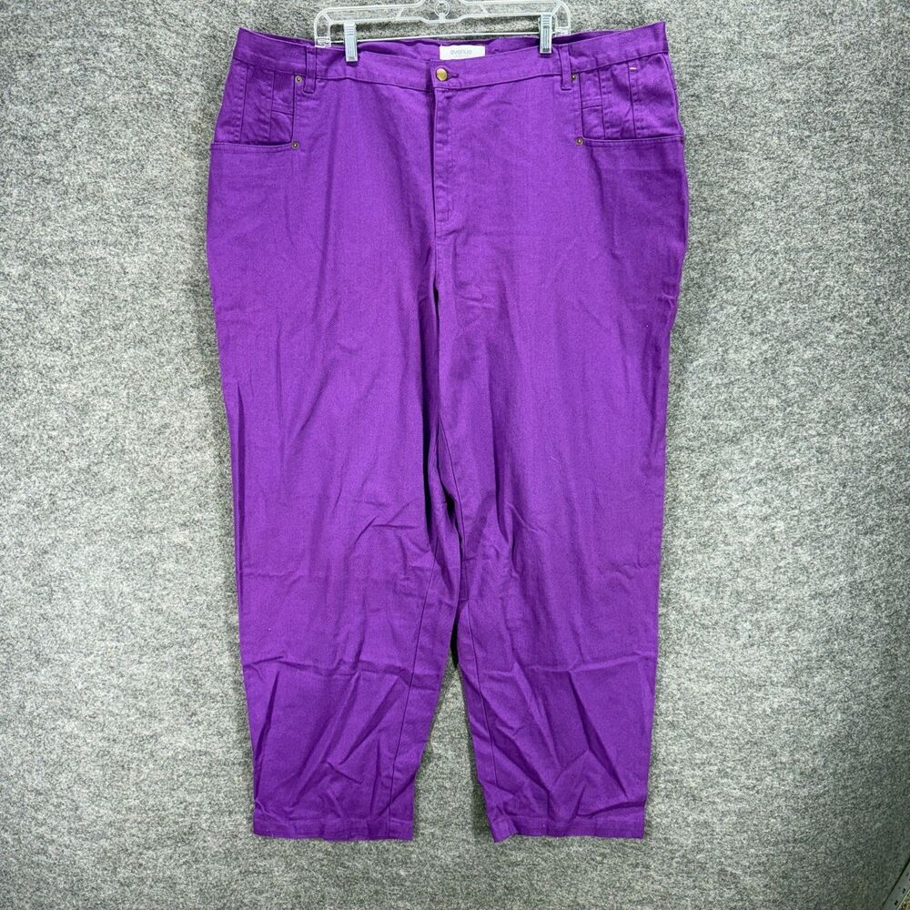 New Avenue Jeans Women 26T Tall Purple Denim Medium Wash High Rise Pockets